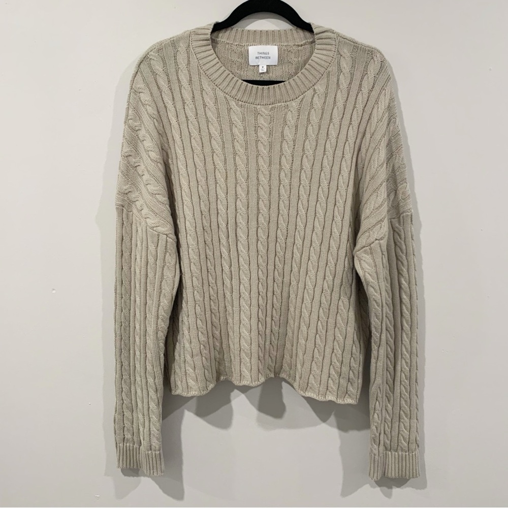 Things Between Cable Knit Sweater